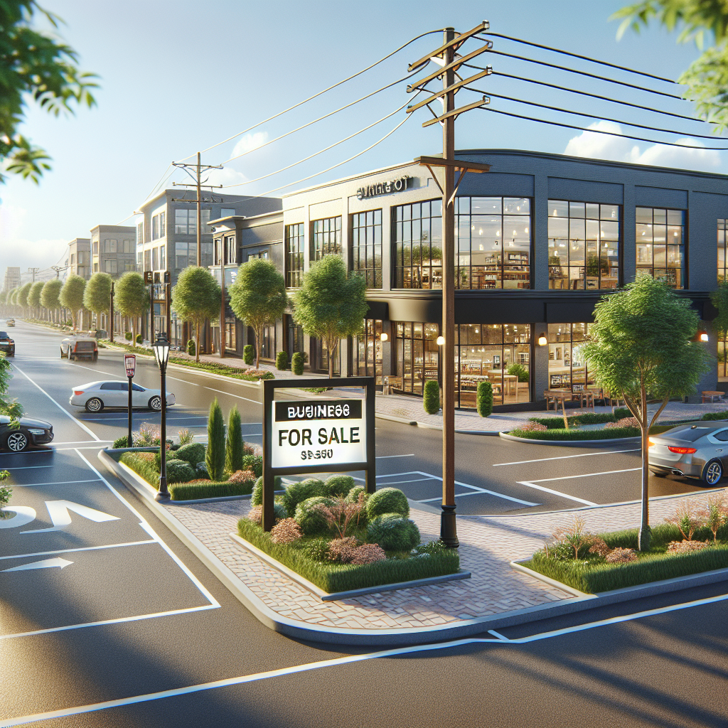 Shopping center with a For Sale sign in St. Tammany Parish, Northshore Louisiana commercial real estate opportunity