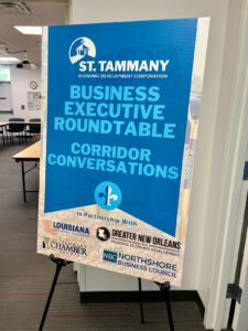 Sign for the Highway 1077 Executive Roundtable in St. Tammany Parish.